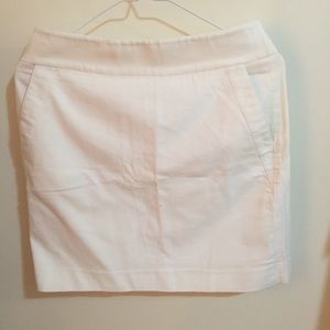 White textured mini skirt